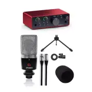 Artesia AMC-10 Mic, Focusrite Solo 4th Gen, Pop Filter, XLR Cable, Podcasting