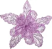 EXAOMBLE Sequin Beading Decoration Wedding Decor Floral Wedding Lace Patches Wedding Headwear Applique Lace Applique Wedding Stage Dress Applique 3D Tulle Applique Polyester Lavender