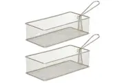 2PK Davis & Waddell Taste Bistro Rectangular Serving Basket 21.5x10.5cm Metal