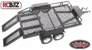BigDog 1/10 Dual Axle Scale Car Truck Hauler Trailer Flat Bed RC4WD RAMP Z-H0003