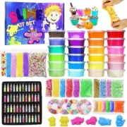 24 Colors DIY Fluffy Slime Kit for Kids Stress Relief Toy Kids Art Craft