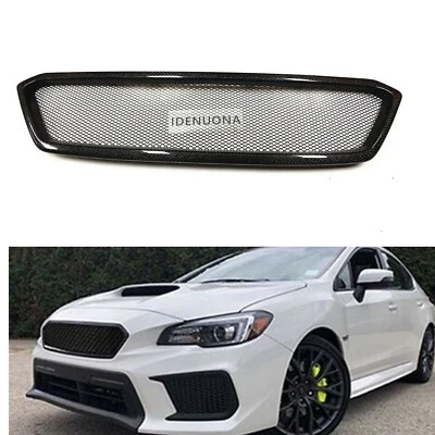 Front Bumper Grille Grill For Subaru Impreza WRX STI 2018-2021 2019 Carbon Fiber (for: Subaru)