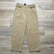 Club Monaco Women's Self Buckle Wool Blend Pants Size 10 Camel