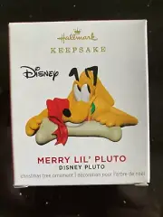 2021 Hallmark Disney MERRY LIL' PLUTO GOOFY Keepsake Ornament MINIATURE 0.4"