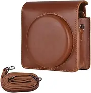 Labymos Portable Instant Camera Case Carry Bag PU with Shoulder Strap Compatible with Fuji Square SQ1 Instant Camera