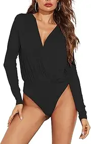[EMOTTOS] Women's Button Midi Dress, Casual Rib Knit Button Dresses, Elegant Crew Neck Wrap Bodycon, Midi Pencil Work Party Dress (Black, S-XL)