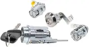 New Door Lock & Key Ignition Barrel Set Compatible with Toyota Pickup Hilux RN85 LN106 1988-1997