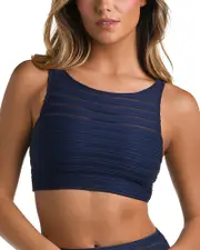 La Blanca High Neck Midline Bikini Top 12