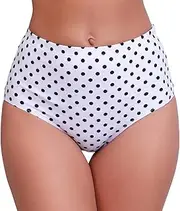 [Halcurt] Women's High Waisted Swim Bottoms Swimsuit Full Coverage Bikini Bottoms