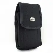 Black Rugged Canvas Side Case Cover Protective Pouch Belt X1N for Cell Phones