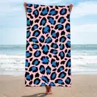 Leopard Print Girl Lady Large Sauna Surf Swim Beach Towel Holiday Birthday Gift