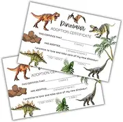 Lashicorn Dinosaur Animal Adoption Certificate | 30pk 4x6” Template Stuffed Animal Exotic Birthday Party Zoo Horse Cow Dragon Adopt Kids Favor Theme Jungle