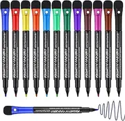 [SAYEEC] Magnetic Dry Erase Markers Fine Tip, 12 Colors Whiteboard Markers with Eraser Cap, Low Odor White Board Markers Dry Erase Marker, Magic Painting Pens for Teachers Office School Supplies