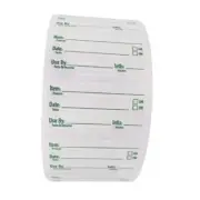 2x1 Dissolvable Labels for Food containers, Dissolvable Food Labels 500 Green