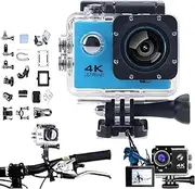 Roamix Vision+ 4K, Roamix Vision 4k Action Camera, HD Waterproof Outdoor Underwater Camera for Diving Photographers, Record Every Moment of Life (Blue)