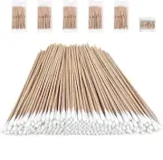 500 Pcs 6" Long Cotton Swabs with Wooden Sticks - Lint Free Gun Cleaning Swabs -