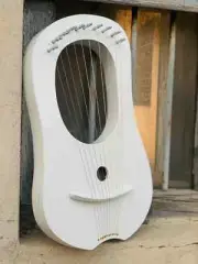 New Style White 10 String Lyre Harp Natural Rosewood Harp Greek Kinnor Lyre Harp