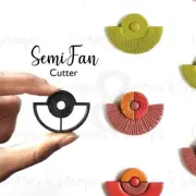 SEMI-FAN Polymer Clay Cutter | Geometric Shape Cutter | Unique clay cutter |
