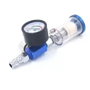 1/4" Spray Gun Air Regulator Gauge Air Pressure Regulator Paint Gun Filter US