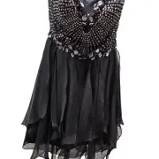 #28D Sherri Hill Black Size M NWT