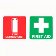 Sandleford First Aid And Fire Extinguisher Sign PVC Sticker