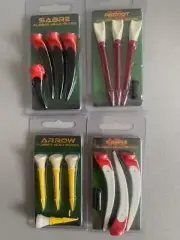 Plastic Golf Tees, brand new. 2,328 tees packed in clamshell packs.