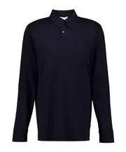 Long Sleeve Polo Shirt 1,4 dark blue