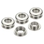 8mm(1/3 Inch) Brass Hole Eyelets, 4 Pcs Arc Surface Grommets, Silver Tone