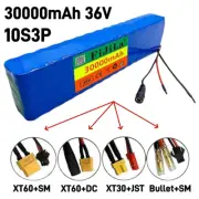 36V 30000mAh 10S3P Li-ion Battery Multi Plug Rechargeable For Motorcycle Scooter