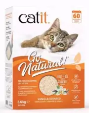 Go Natural! Pea Husk Clumping Cat Litter 60 Days Supply Vanilla Scented 12.3 Lbs