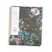 Kelly Ventura 2025 Weekly and Monthly Planner 8.5" x 11" Midnight Garden- 2025