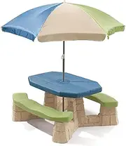 Step2 Naturally Playful Kids Picnic Table with Umbrella