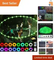 Vibration-Sensing LED Trampoline Lights for 10, 12, 14 & 16Ft - Battery Operated