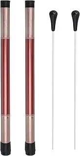 BQLZR Music Orchestra Wood Handle Conductor Stick 15.16inch w/Tube Sleeves Pack of 2