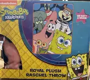 SpongeBob SquarePants Royal Plush Raschel Throw 40” X 50”