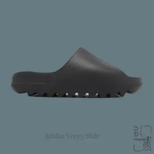 ADIDAS ORIGINALS YEEZY SLIDE 黑色 黑魂 情侶 拖鞋 HQ6448【Insane-21】