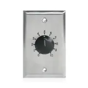 Atlas AT10 10W Single Gang Stainless Steel 70.7V Commercial Attenuator