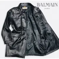 在飛比找蝦皮購物優惠-BALMAIN PARIS 小羊皮夾克 皮衣外套