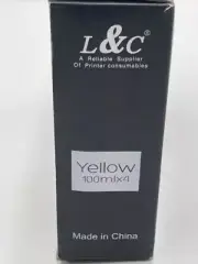 4 Bottles L&C Yellow Sublimation Ink Refill for EcoTank Printers ET-4800 (B228)