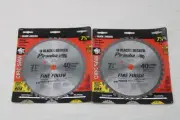 NEW 2X Black & Decker Fine Finish 7 1/4" Piranha 40T Carbide Circular Saw Blades