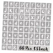 BAMIDELE Letter Stencils and Numbers, 66 Pcs Reusable Plastic Alphabet 1.5 Inch
