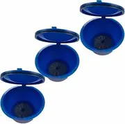 LESANGBAIHUODIAN 3pcs/Pack Use 150times Fit for Dolce Gusto Coffee Capsule Plastic Capsule Refillable Reusable Compatible with Fit for Nescafe Dolce Gusto Refill (Color : 3pcs Blue)