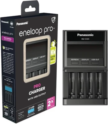 Panasonic eneloop Pro Charger with USB Output for 1-4 AA/AAA NI-MH Batteries....