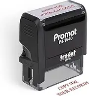 Promot Copy for Your Records - Self Inking Rubber Stamp - Ink Stamps
