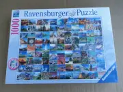Ravensburger Puzzle 1000-Piece 99 Beautiful Places On Earth Jigsaw Puzzle New