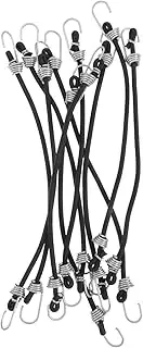 GANAZONO 10Pcs Elastic Bungee Cords with Hooks Cargo Binding Belt for Motorcycle Bike Trunk and Outdoor Use Versatile Straps for Luggage and Light Applications