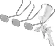 Paint Gun Holder for Paint Booth,Wall Mount Spray Gun Holder Paint Shop Accessory, Attach to Spray Booth Walls & Work Stations (Silver-3 Pcs)