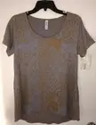 Lularoe Classic T Size Small gold light blue New NWT Shirt Top