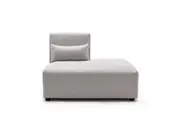 Foret 1pc Sofa Modular Extension Lounge Couch Fabric Right Seater Chaise Ottoman Beige
