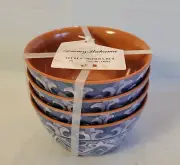 4ct Tommy Bahama Spanish Blue Terracotta Medallion Melamine Bowls Tidbit Salsa